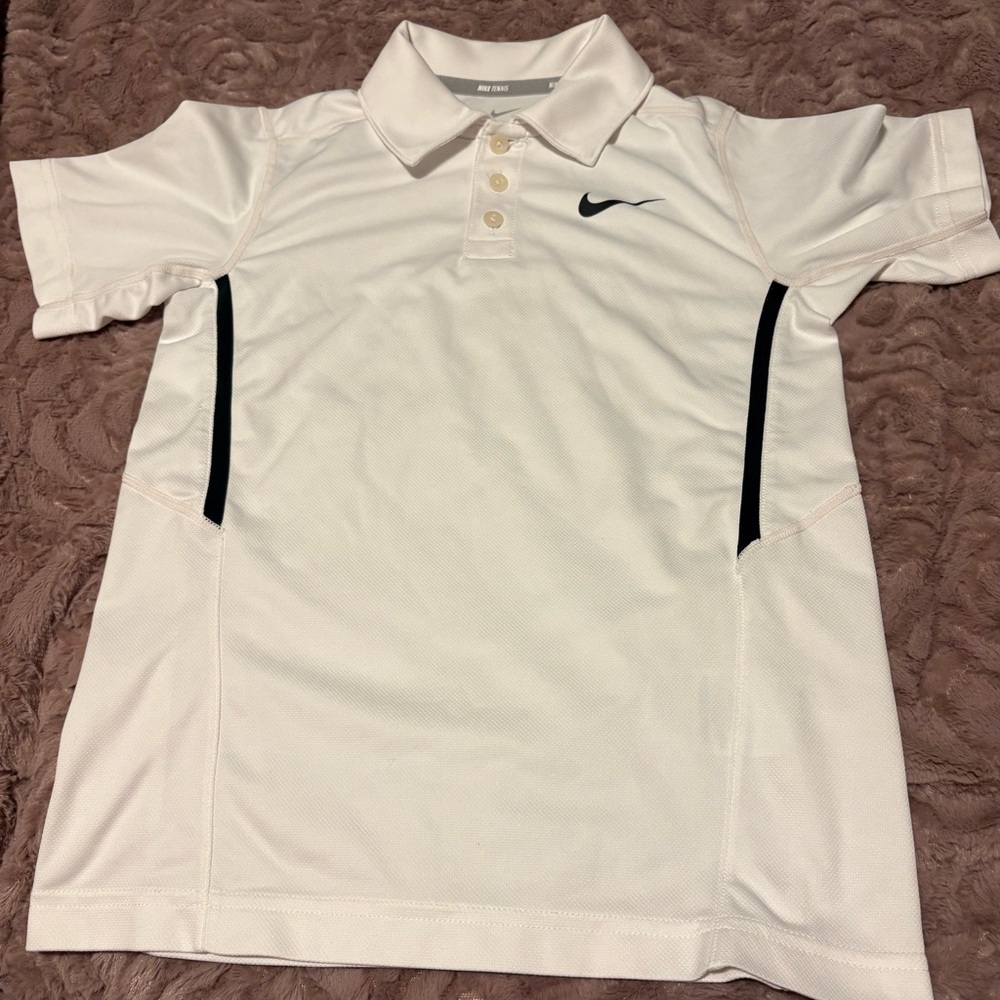 Nike Women's Polo in White with Black Accents